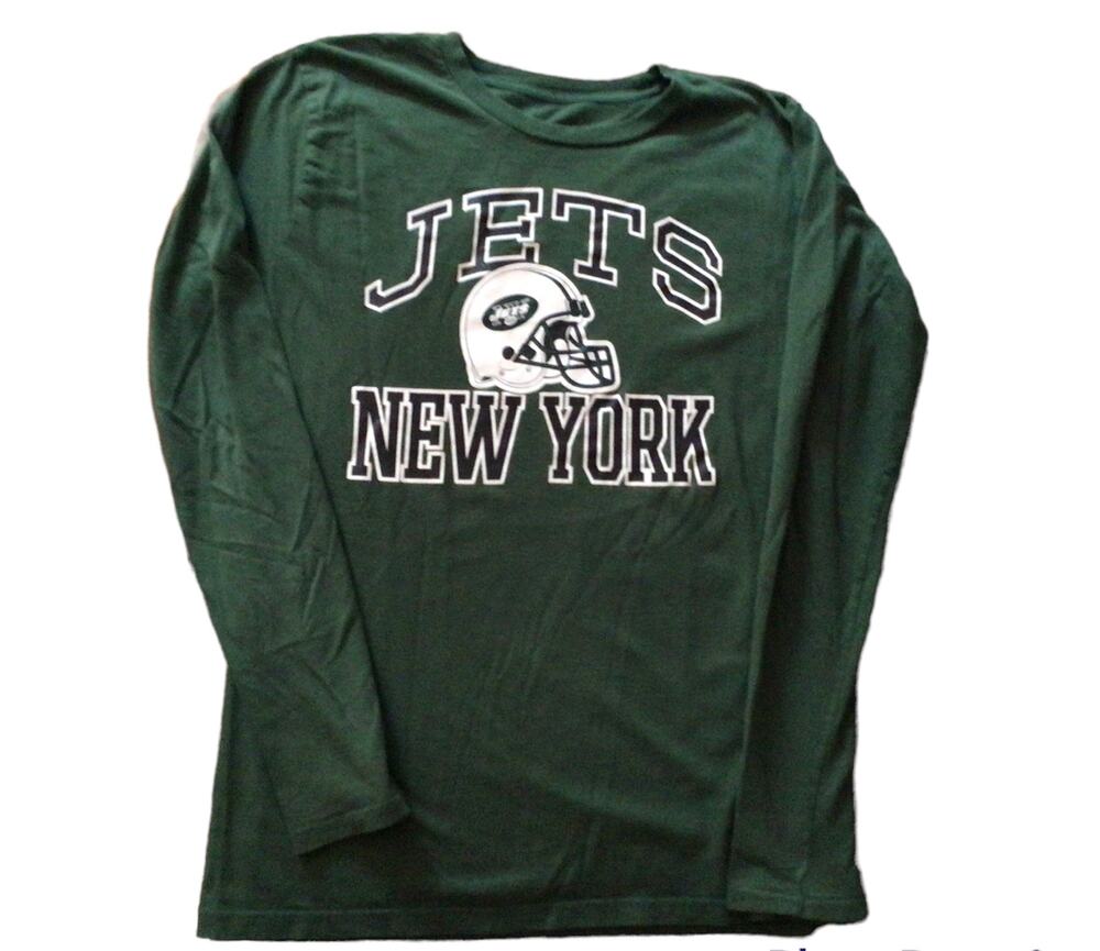 New York Jets Boys Long Sleeve Shirt Sz L 14/16
